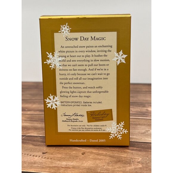 2005 HALLMARK KEEPSAKE ORNAMENT QXC5001 SNOW DAY MAGIC BY TAMMY HADDIX FLAKE MAN - Picture 3 of 7